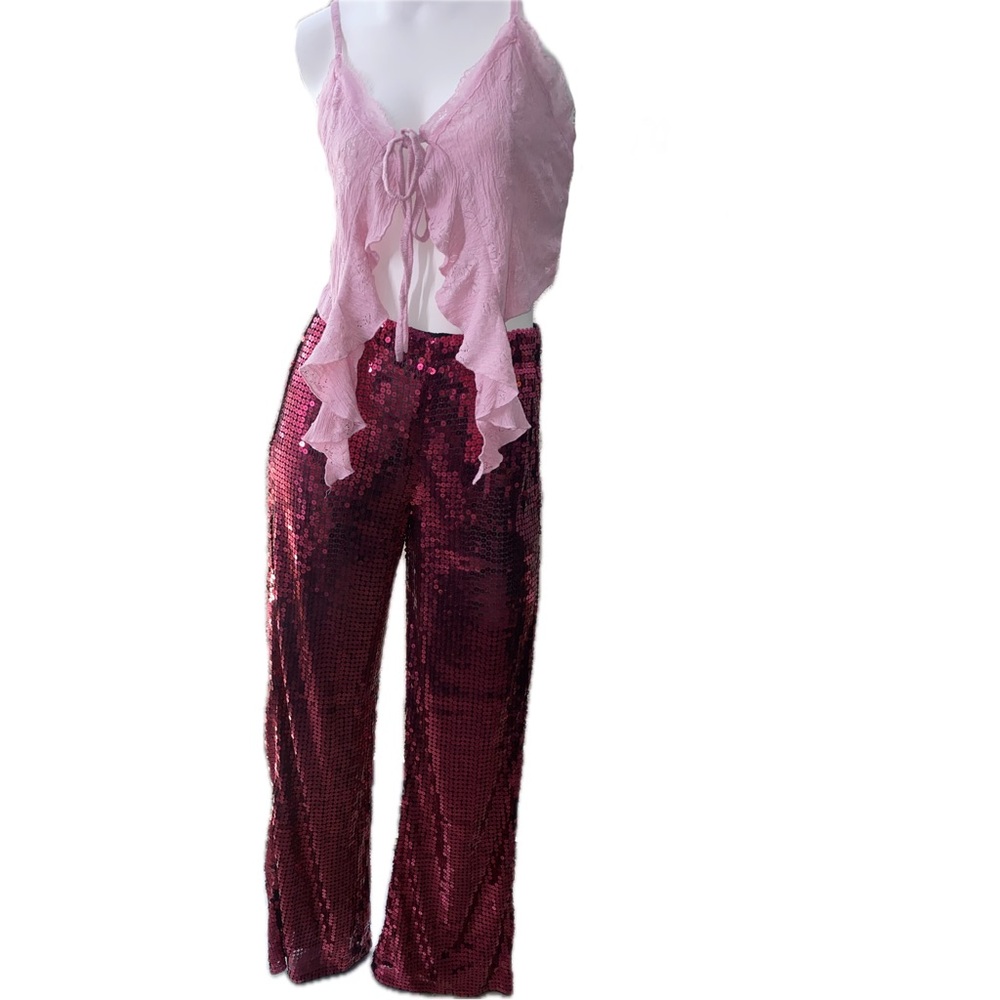 Pink sequin pants - Picture 5 of 5